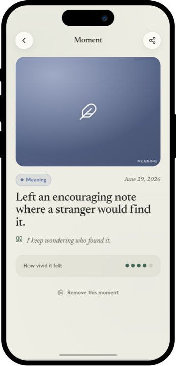 Yearbloom moment detail screen